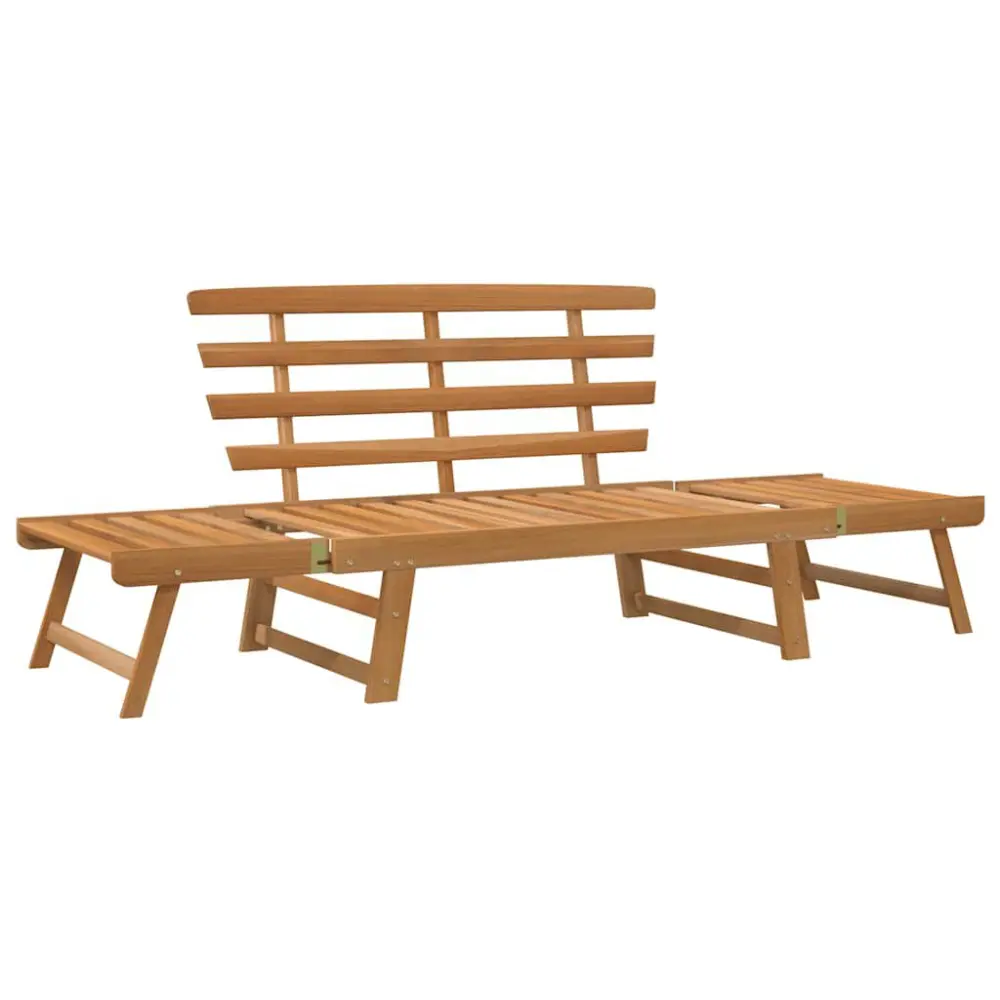 2--1 Patio Bench 74.8 Inches Solid Acacia Wood Outdoor Seating