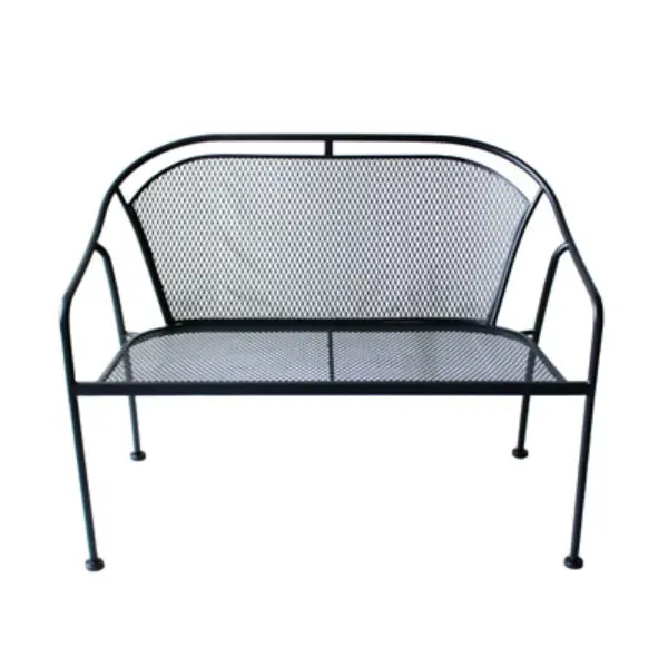 Four Seasons Courtyard RXTV-1823-BN Uptown Steel Stackable Bench Outdoor