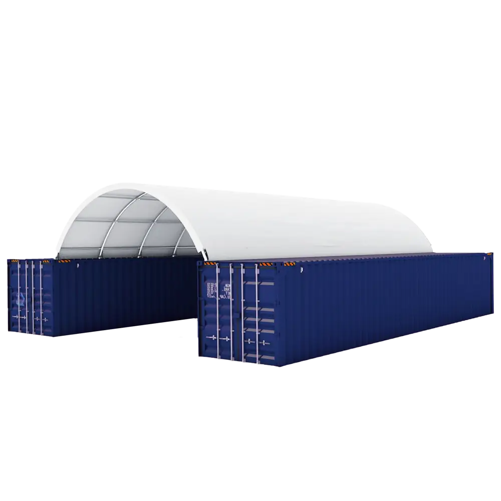 Ping Container Canopy Shelter 20x40 Feet, 18 Oz PVC White Alloy Metal chery industrial inc