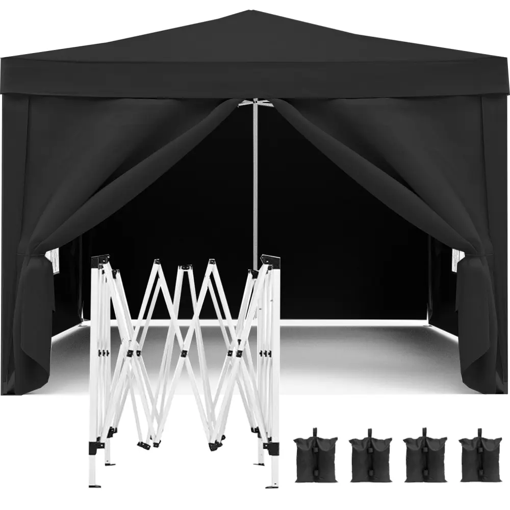 10X10 Folding Canopy 4 Removable Sidewalls Outdoor Event Shelter sunlight store