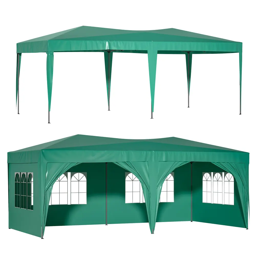 10x20 Pop Up Canopy Outdoor Travel-Friendly Party Tent 6 Removable Sidewalls stellacaeli homeware