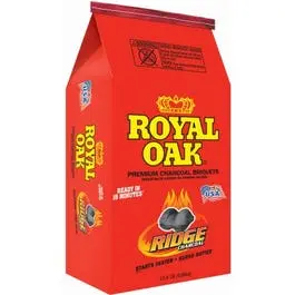 Premium Charcoal Briquettes 15.4-Lbs Grilling and BBQ Royal Oak