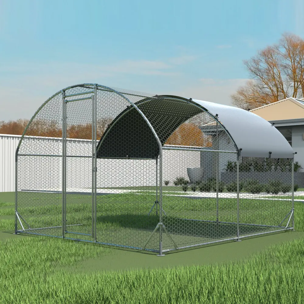 Large Metal Stylish Chicken Coop Enhancement - Three Substantial Steel Wire Impregnated outdoor pioneer