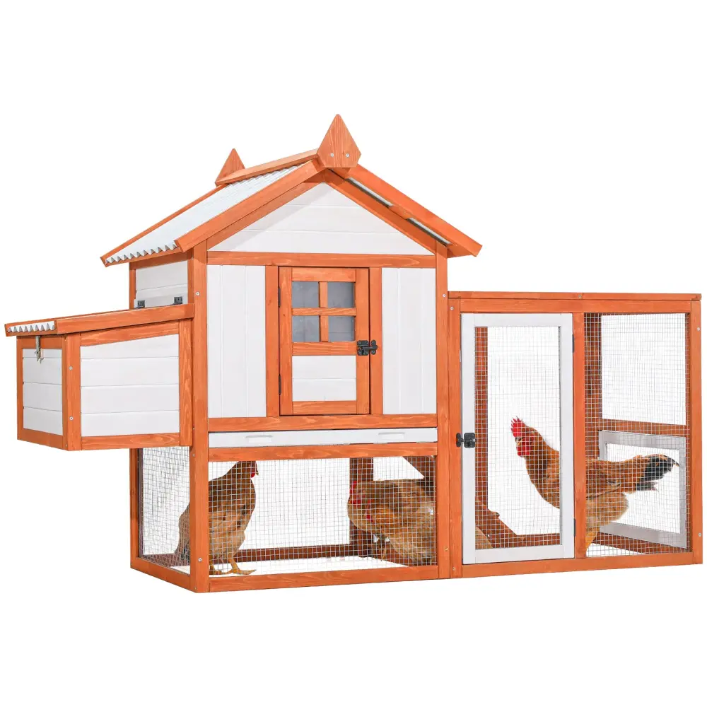 Weatherproof Outdoor Stylish Chicken Coop Nesting Box Hen House Backyard Poultry sunnypet