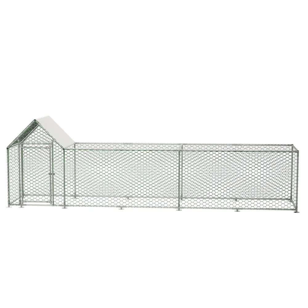 16X3Ft Metal Chicken Coop Run Backyard Poultry Habitat w2505