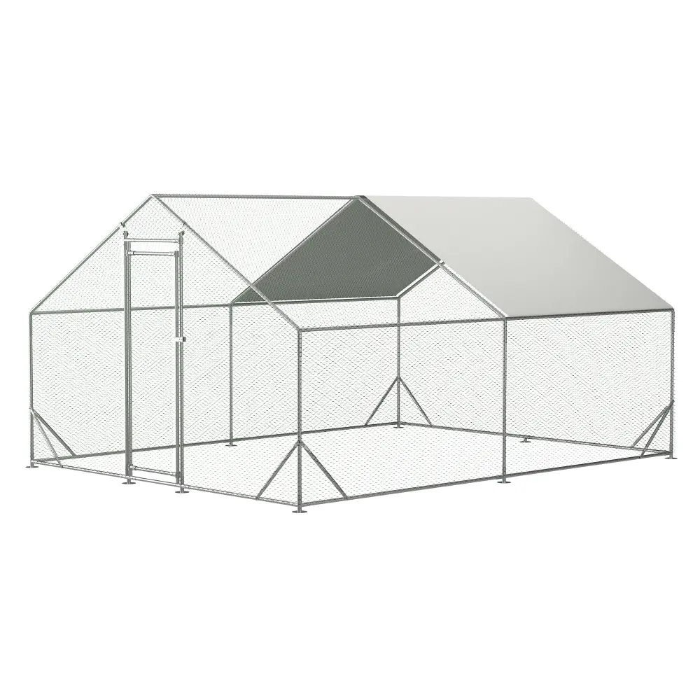Large Metal Stylishken Coop Walk Chicken Run Galvanized Wire Poultry House w2505