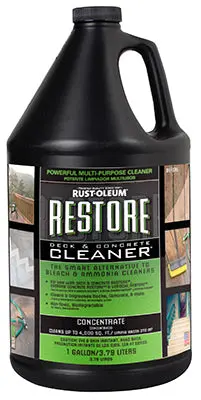 Rust-Oleum Restore Deck Concrete Cleaner 1 Gallon Powerful Outdoor Surface Cleaner