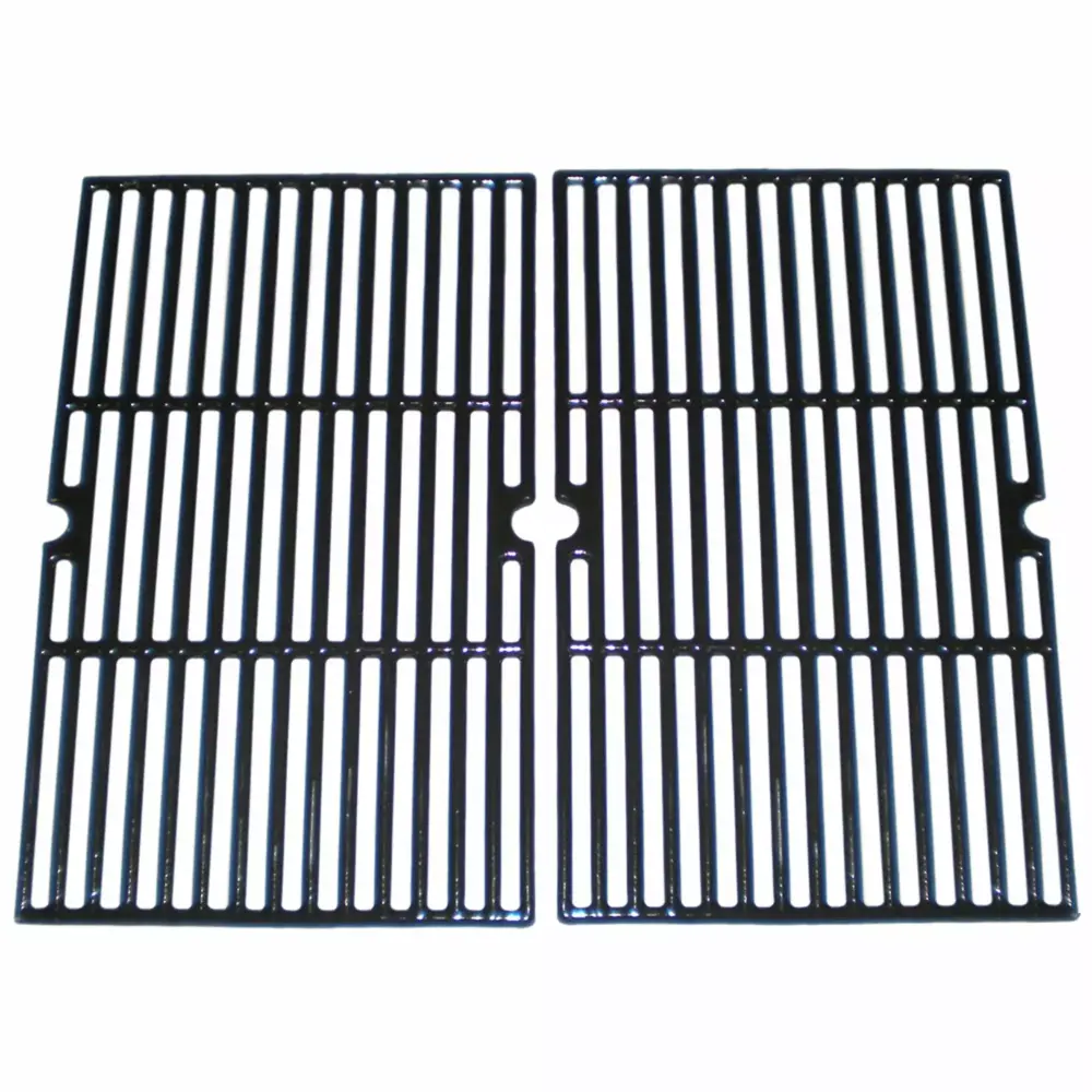 2pc Gloss Cast Iron Cooking Grid BBQ Tek and Broil Chef Gas Grills 24.75 Inch Contemporary Home Living