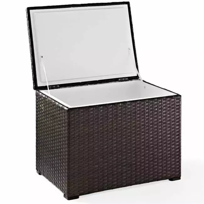 Palm Harbor Outdoor Wicker Cooler Brown Durable and Stylish