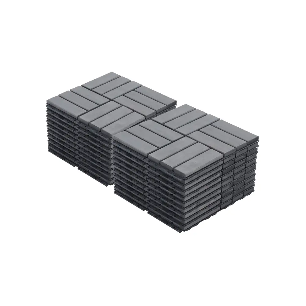 20 Pcs Interlocking Deck Tiles Checker Pattern 12 X 12 Square Light beefurni