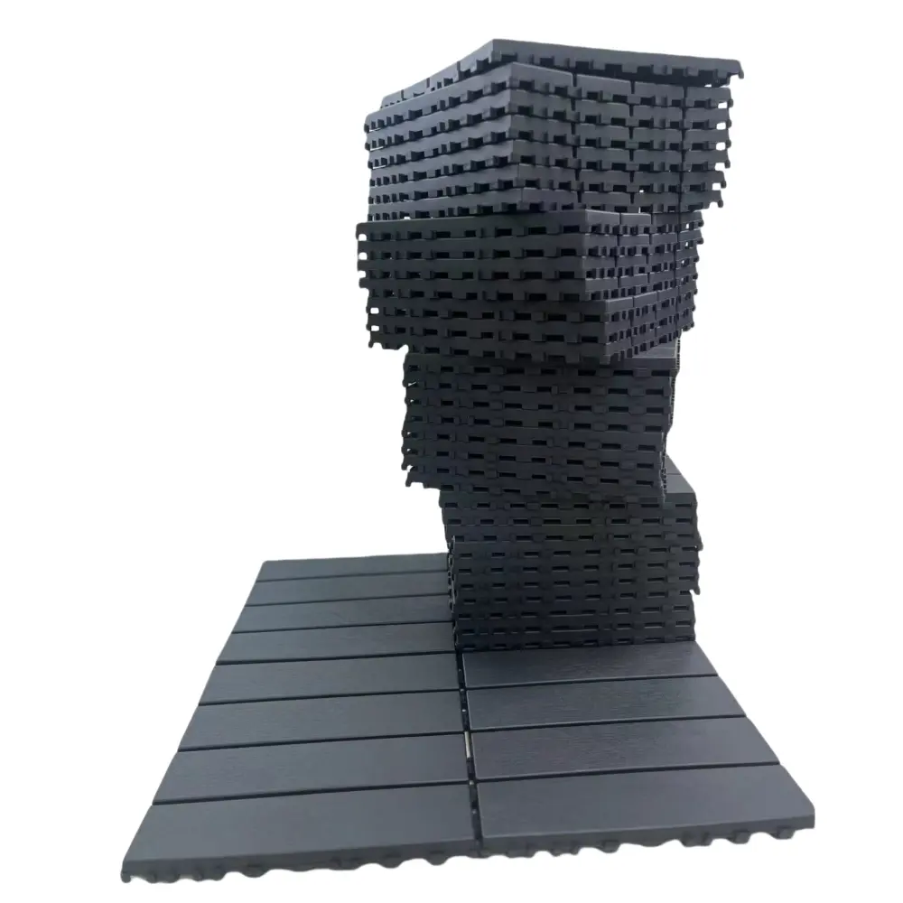 Polymer Interlocking Deck Tiles 36 Pack Patio Deck Tiles 12X12 Square Outdoor Flooring Easy Installation livable home goods