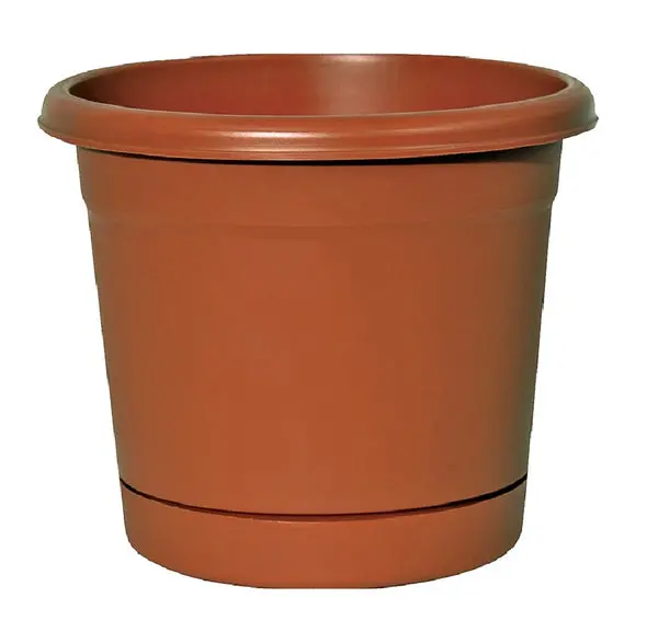 Southern Patio RN1207TC Rolled Rim Planter Plastic Lightweight Garden Container