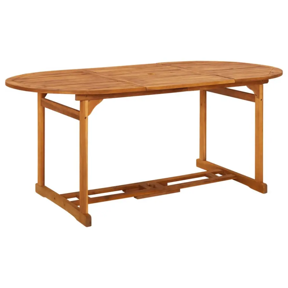 Patio Dining Table 70.9 Inch Solid Acacia Wood Outdoor Table Garden