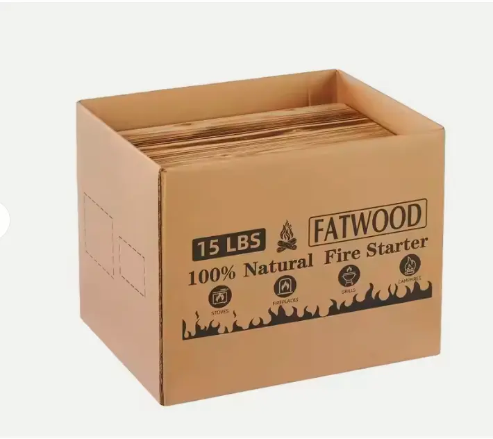 15 Lbs Fatwood Fire Starter Sticks Timberen Box 100% Natural Kindling joywood