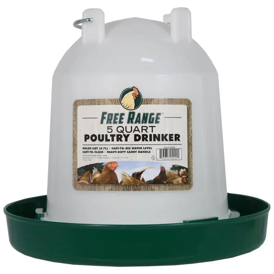 Free Range Plastic Poultry Waterer Chicken Feeder Birds