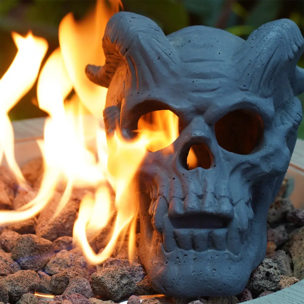 Refractory Materials Fireproof Imitated Human Fire Pit Skulls Gas Log elite trade