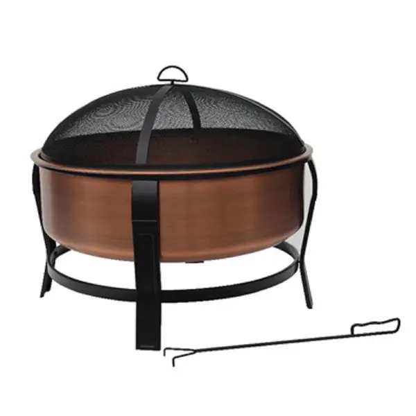 Four Seasons Courtyard FT-1103E Copper Fire Pit 30 Inch Outdoor Gatherings