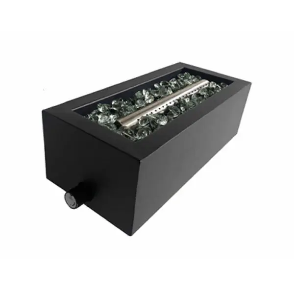 Four Seasons Courtyard GFT-30873 Square Propane Fire Pit Stainless Steel 14 Inch