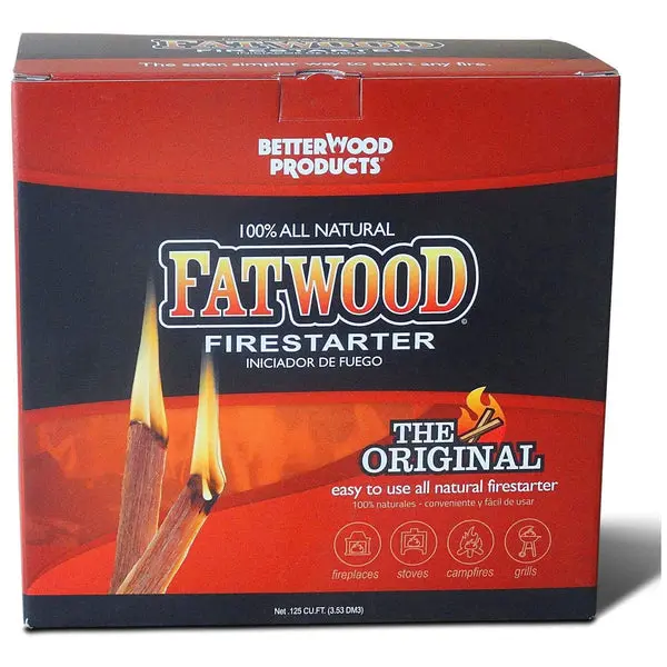 Fatwood All Natural 100% Firestarter 0.25 CUFT 10 Lb Kindling Wood