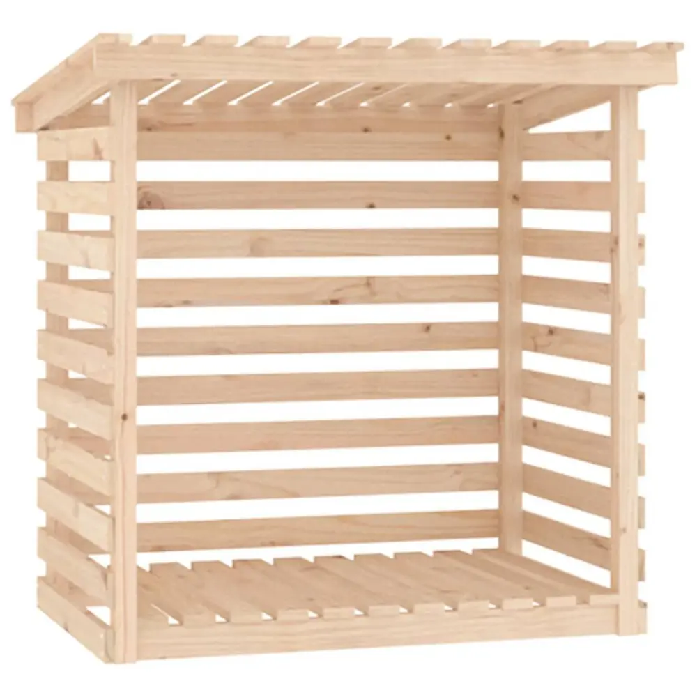 42.5x28.7x42.5 Inch Solid Wood Pine Firewood Rack Indoor Outdoor
