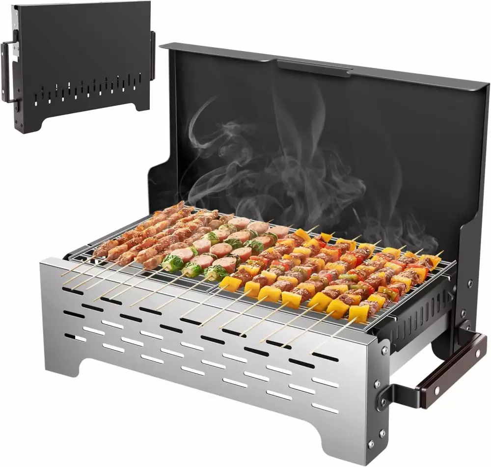 Saker BBQ Grills Folding Travel-friendly Stainless Steel Outdoor Grill Camping Picnics Beach