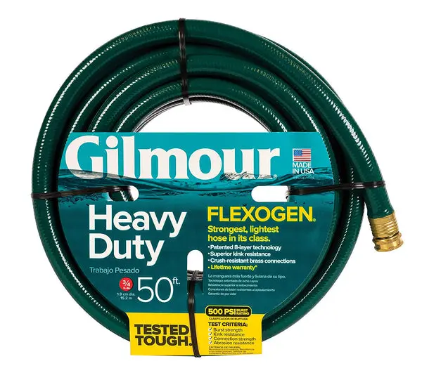Gilmour 843501-1001 Premium Duty Flexogen Garden Hose 3/4 x 50 Feet Heavy-Duty Hose