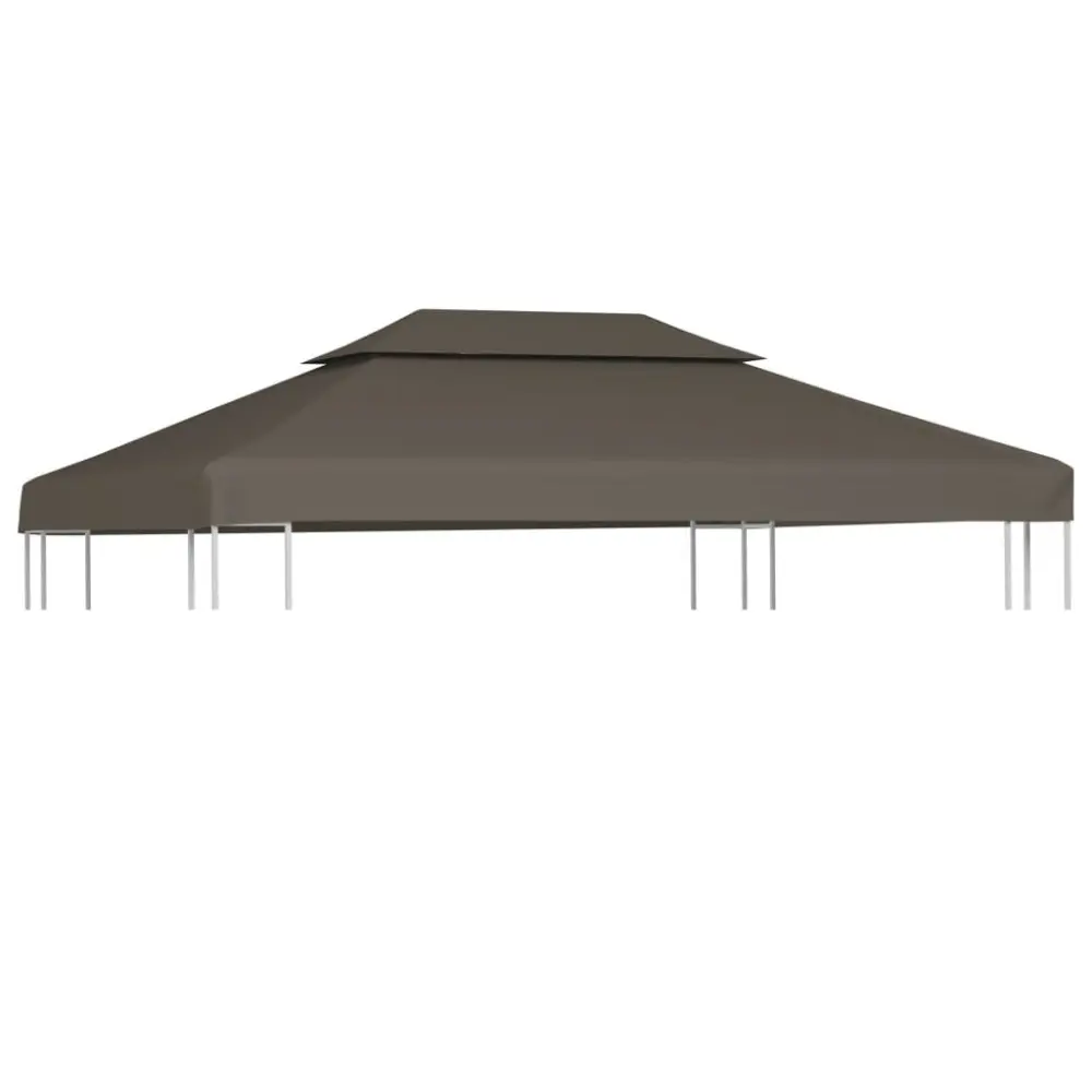 2-Tier Gazebo Top Cover 1 oz/ft² 13.1x9.8 Feet Taupe Outdoor Canopy