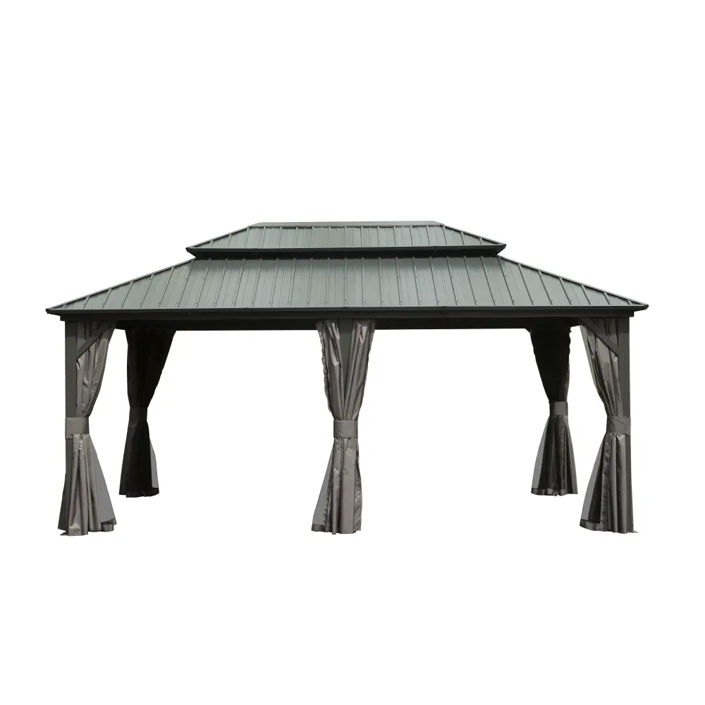 12 X 18 Hardtop Gazebo Aluminum Metal Galvanized Steel Outdoor Patio Canopy crefise patio life