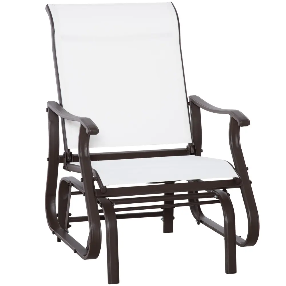 Outsunny Outdoor Glider Chair Steel Frame Patio Furniture Garden Porch Deck aosom business