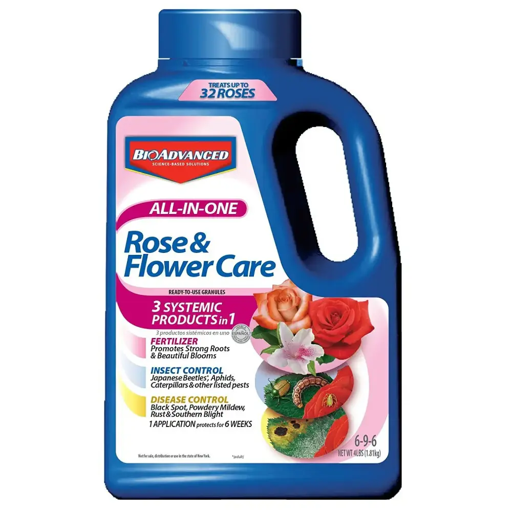 BioAdvanced 701116E All--One Rose and Flower Care Granules 6-9-6 4 Lbs