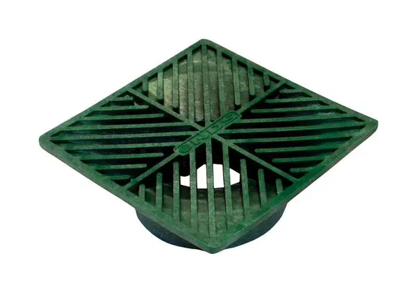 6 Inch Green Square Grate Drainage and Landscaping