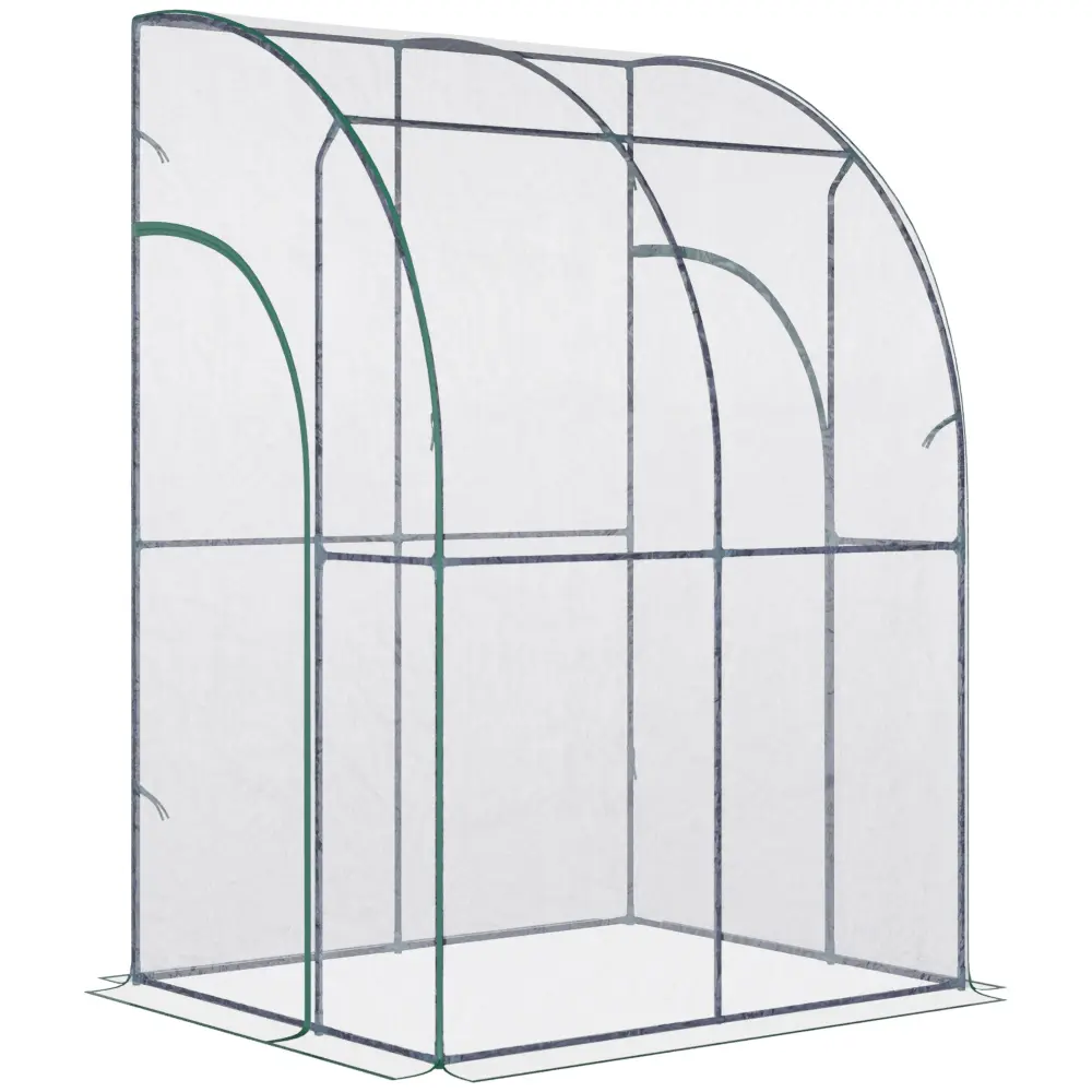 Outsunny 5' X 4' X 7' Lean To Greenhouse Walk Wall Mounted Hot House Plants aosom business