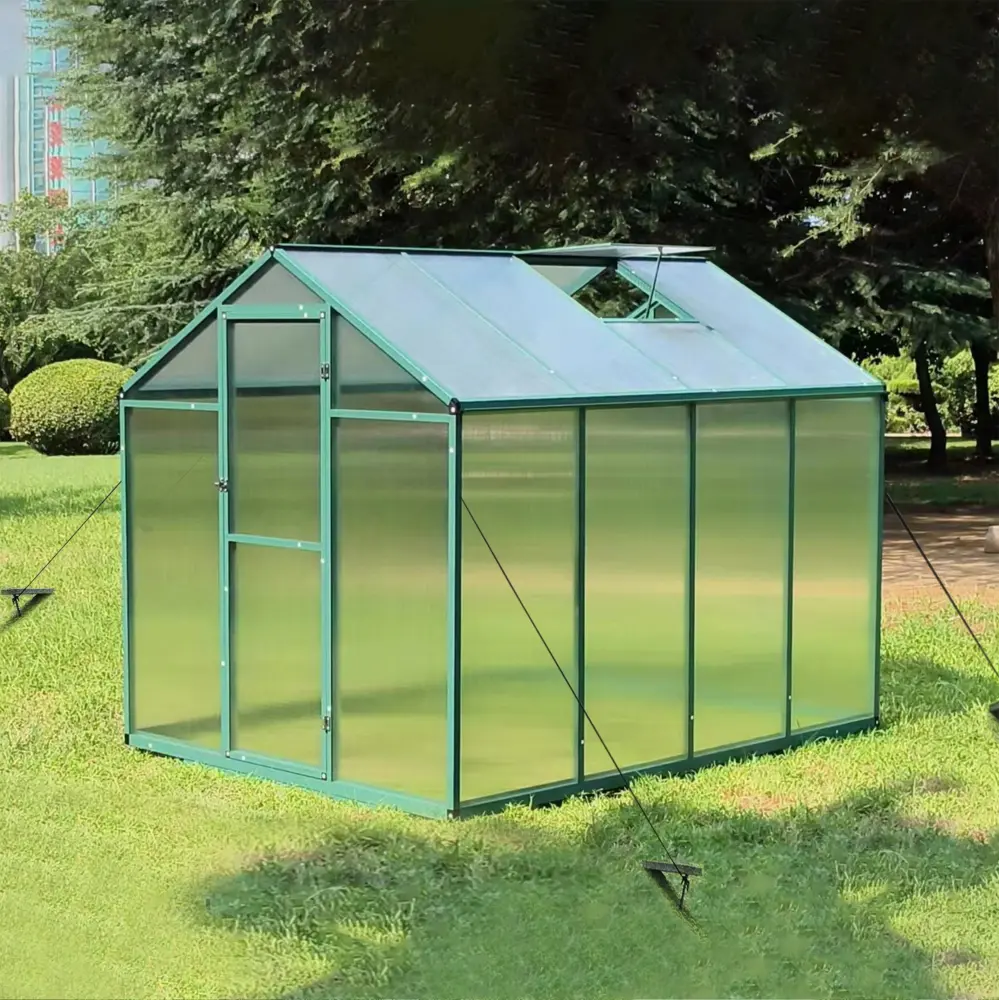 Newly Marketed Gain Height Windproof Aluminum Greenhouse 6X8 Ft Polycarbonate Panel Outdoor Garden rnb