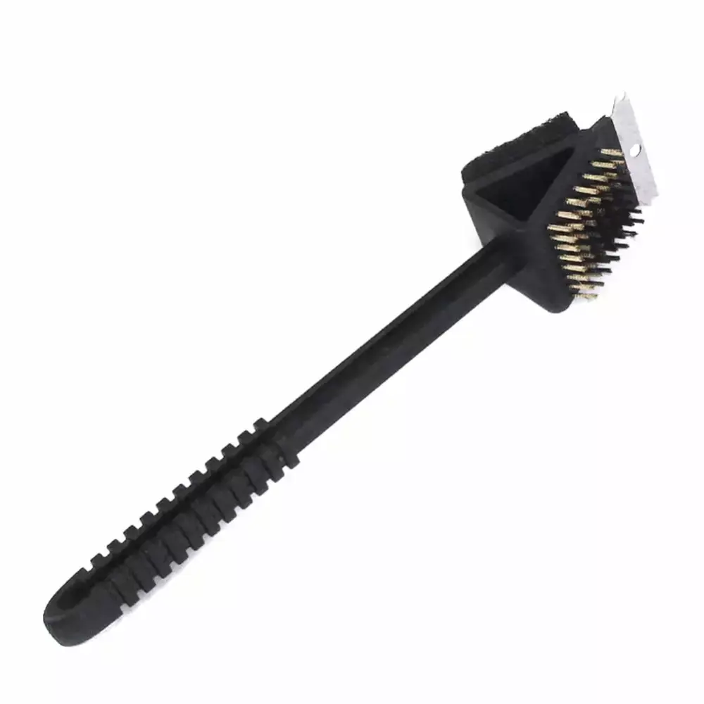 3--1 Multi-function BBQ Grill Cleaning Brush Copper Wire Bristles Cooking Tool Brush Handle