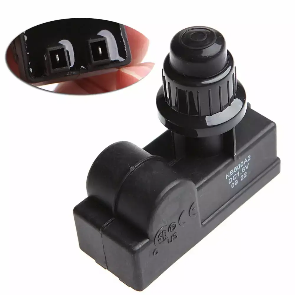 BBQ Gas Grill Replacement 2 Outlet AA Battery Push Button Ignitor Igniter Black TOP5EX