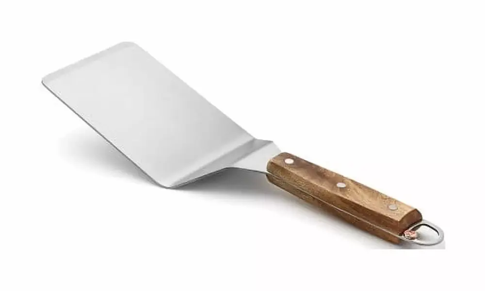 Outset Heavy Duty Grill and Griddle Spatula Acacia Wood Handle