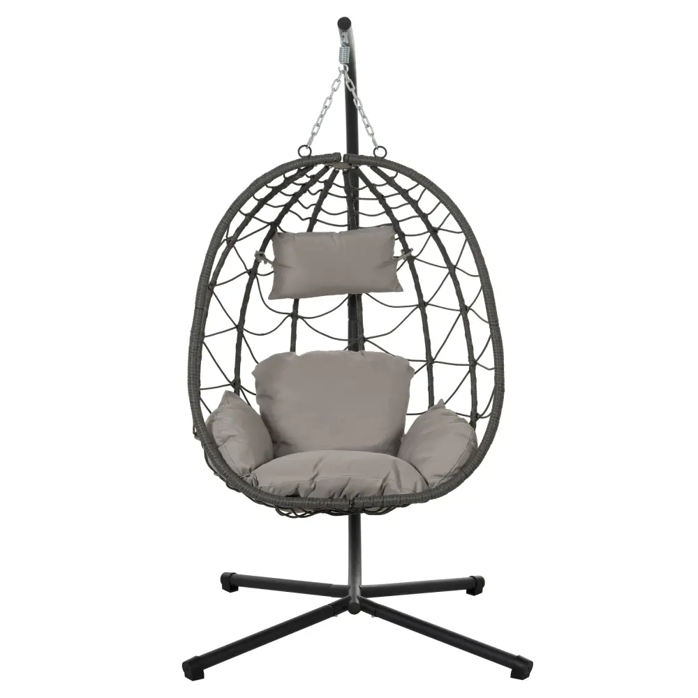 Egg Chair Stand Indoor Outdoor Swing Chair Patio Wicker Hanging Egg Seat dream honor