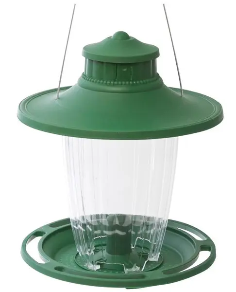 Stokes Select 108 Lantern Bird Feeder Green Plastic Outdoor Garden Decor