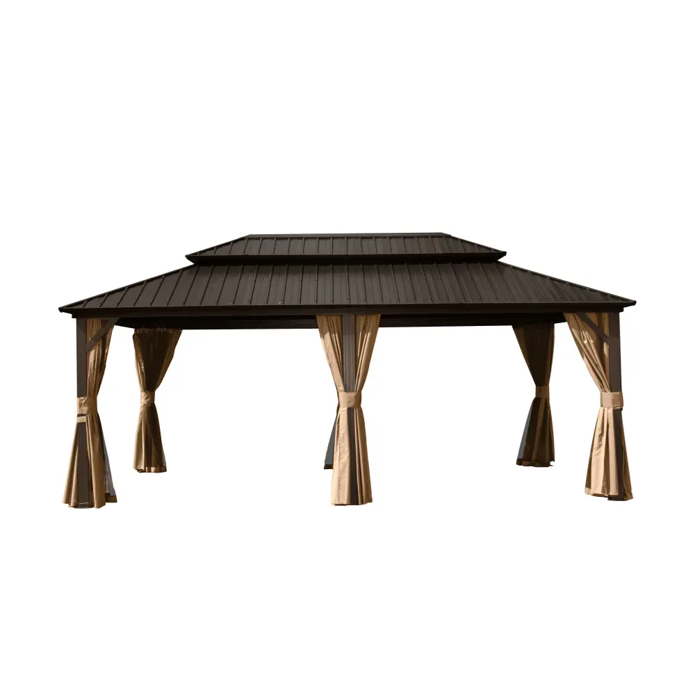 12 X 18 Hardtop Gazebo Aluminum Metal Gazebo Galvanized Steel Roof crefise patio life
