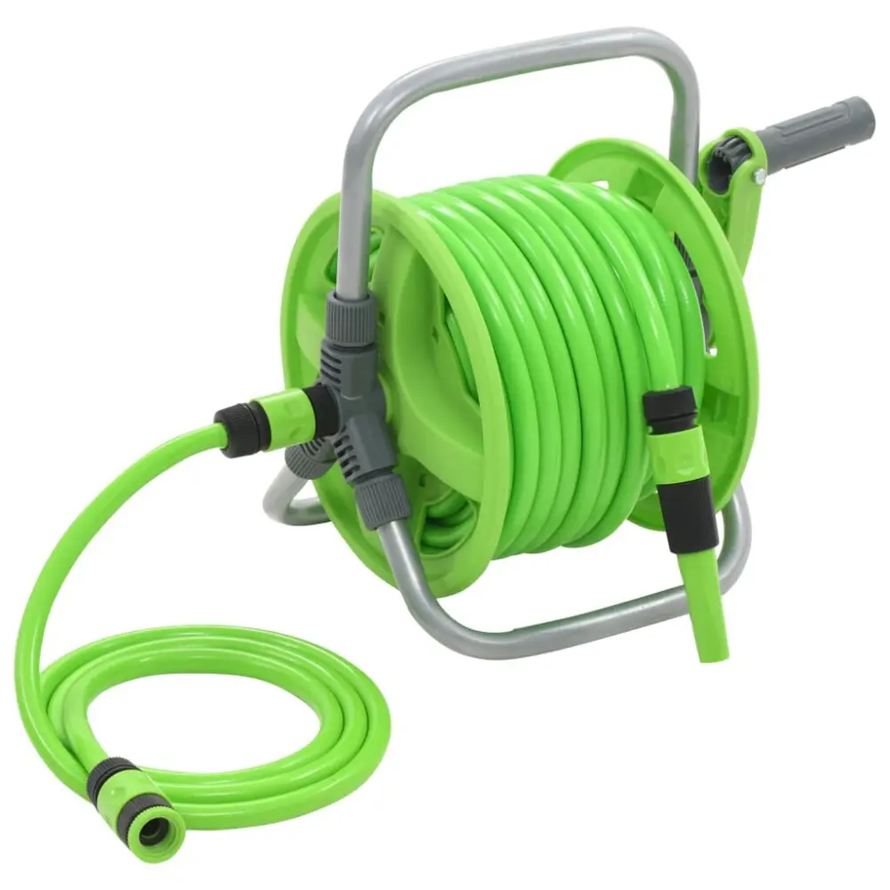 Water Hose Reel 65.6+6 Feet Heavy Duty Garden Hose Storage