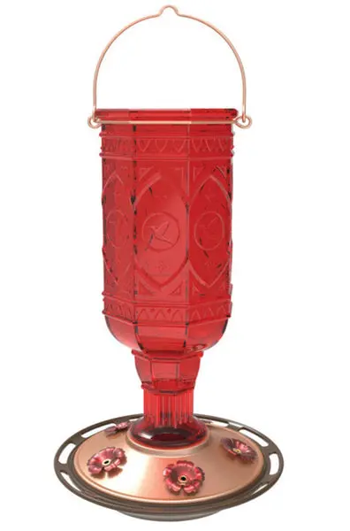 More Birds 76 Hummingbird Bird Feeder 20 Oz Capacity Glass Nectar Feeder