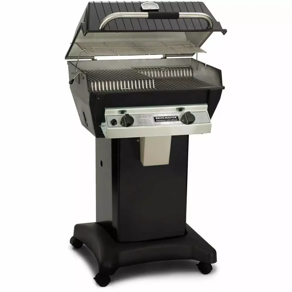 Broilmaster R3BN Infrared Combination Natural Gas Grill On Black Cart