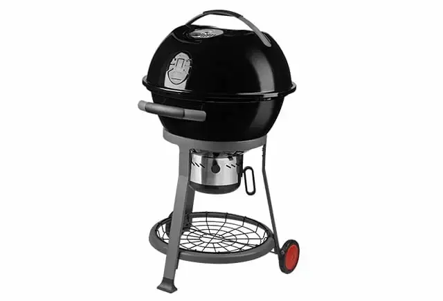 Coleman Cookout 22.5 Inch Luxury Charcoal Kettle BBQ Grill Black