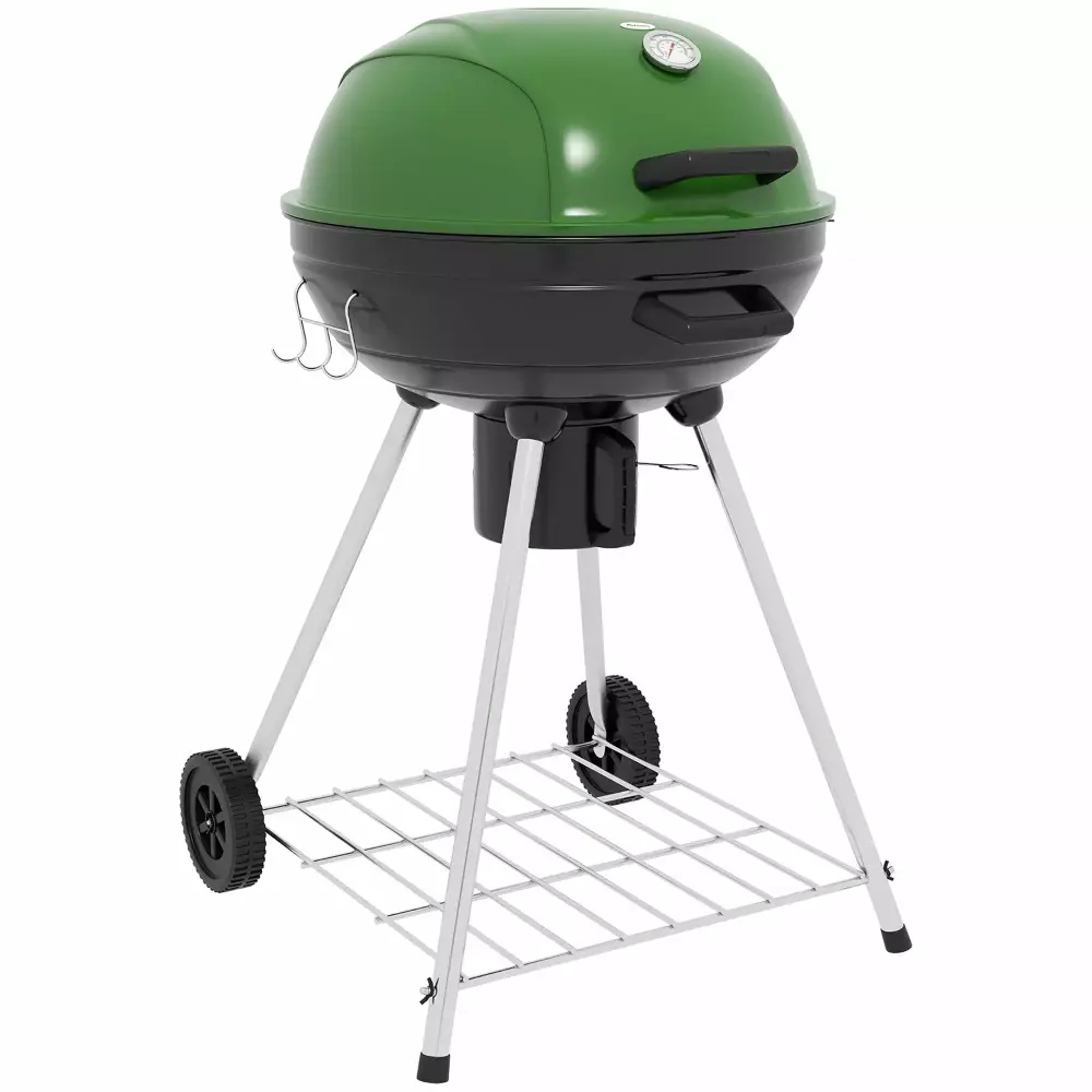 CoSoTower 21 Kettle Charcoal BBQ Grill Trolley - 360 Sq.. Cooking Area Shelf, Wheels, and Built- Thermometer