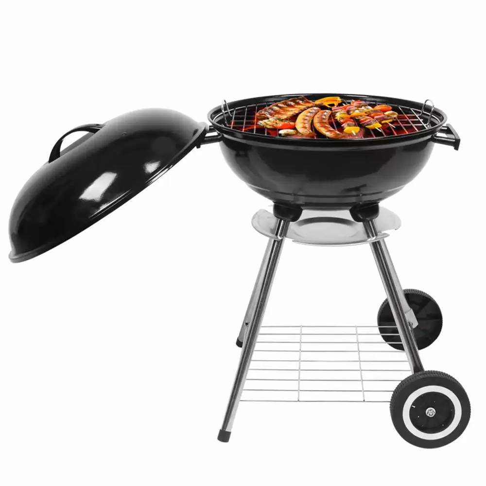 Luxury 18 Inch Charcoal Grill Outdoor Cooking Barbecue Camping BBQ Coal Kettle Grill Wheels DFITO