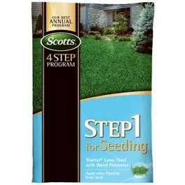 Starter Lawn Food Weed Preventer Covers 5000 Sq Ft Step 1 Seeding Scotts