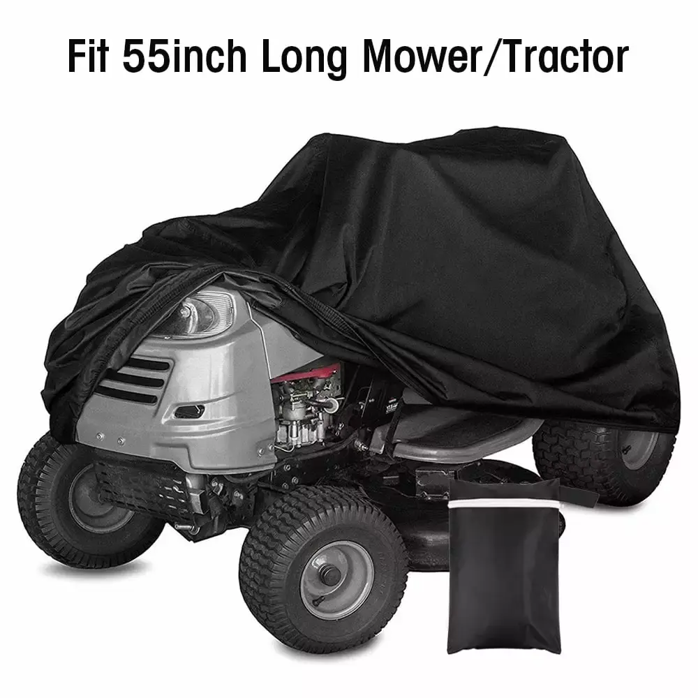 Lovote Riding Lawn Mower Tractor Cover Fits Decks up to 55 Patio Waterproof Protector Black