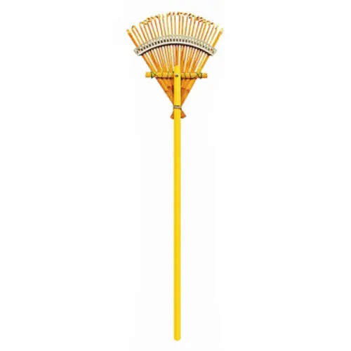 Rugg B10 Deluxe Bamboo Rake 10 Inch Head and 36 Inch Hardwood Handle Light Yard Work