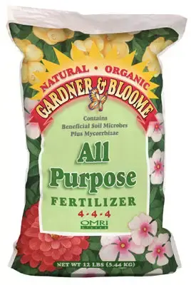 Gardner & Bloome Natural & Organic All Purpose Fertilizer 12 Lb 4-4-4
