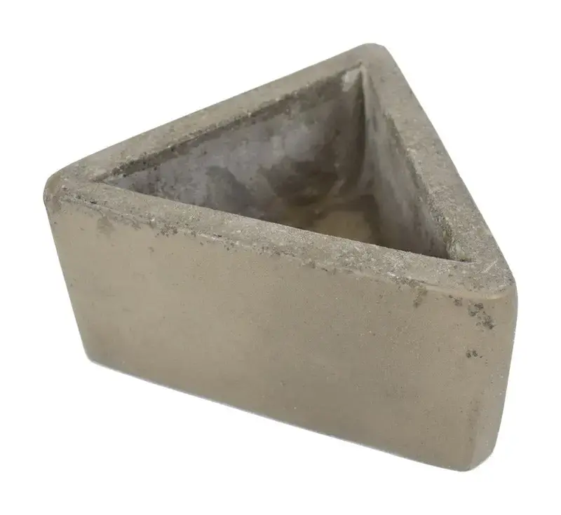 Avera Products 6 . D Fiber Cement Triangle Planter Natural Pack 3 - Modern Garden Decor